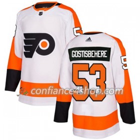 Adidas Maillot de Hockey Philadelphia Flyers Shayne Gostisbehere 53 2017-2018 Blanc Authentic - Femme